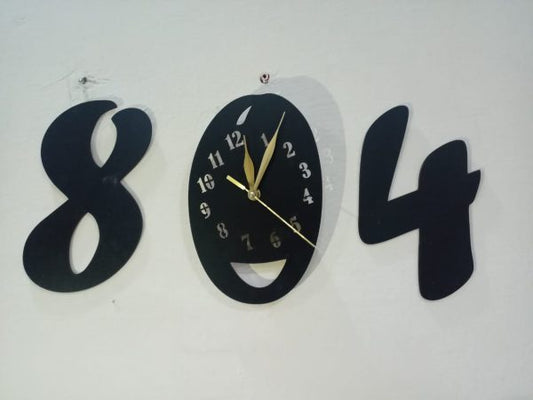 3D Wooden Wall Clock (804) – Modern Decorative Wall Clock for Home