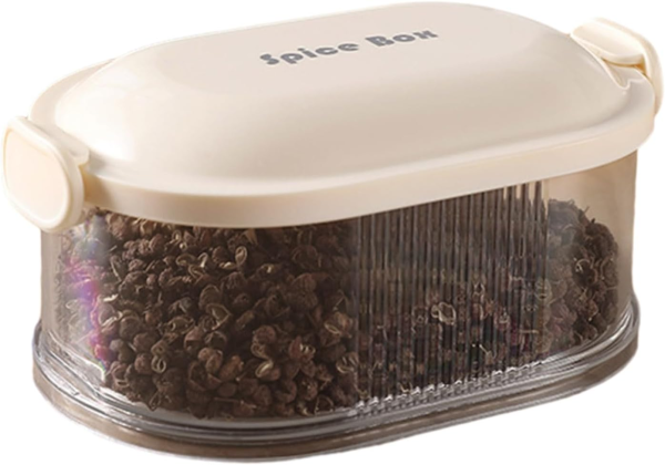 4-Layer Multi-Layered Acrylic Spice Storage Box – Airtight Seasoning Organizer for Kitchen, BBQ & Picnic (Random Color)