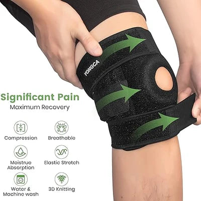 Adjustable Knee Support Brace | Patella Stabilizer for Sports, Gym, Pain Relief & Injury Recovery