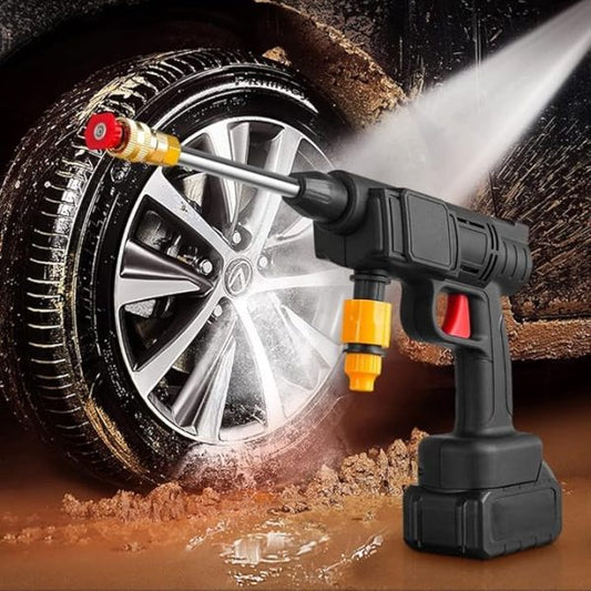 Automatic Cordless High-Pressure Car Wash Spray Gun – 48V Rechargeable Lithium Jet Washer with Foam Cannon & Nozzles (Without Box)