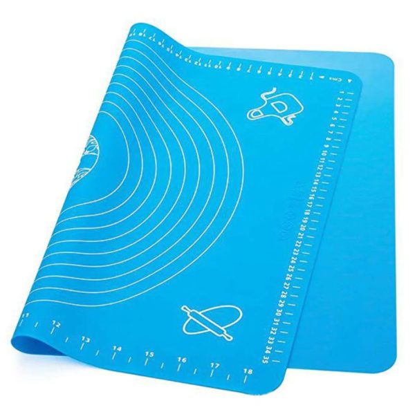 Large Silicone Baking Mat with Measurements – Non-Stick Heat Resistant Rolling Mat for Dough, Roti, Pastry & Cookie Sheet Liner (Random Color)