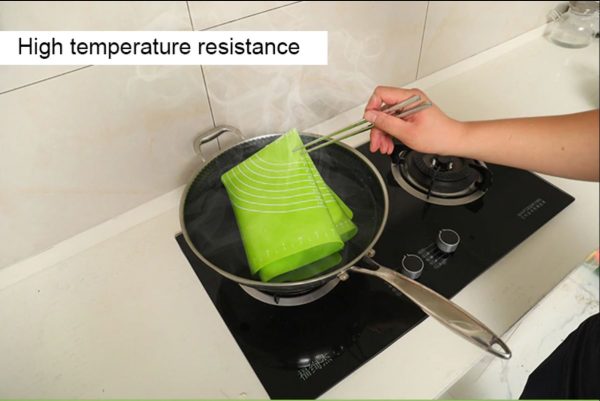 Large Silicone Baking Mat with Measurements – Non-Stick Heat Resistant Rolling Mat for Dough, Roti, Pastry & Cookie Sheet Liner (Random Color)