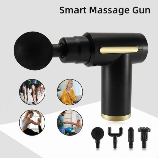 Blue Idea Massage Gun – Deep Tissue Muscle Massager | Handheld Mini Massage Gun with 4 Heads | Quiet & Portable Pain Relief Tool