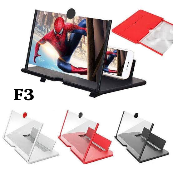 F3 Mobile Screen Magnifier – Enlarged Mobile Screen Amplifier for Eye Protection | 3D HD Viewing Experience (Random Color)