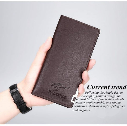 Kangro Ultra Slim Long Purse Wallet for Men | Synthetic Leather Men’s Wallet (Random Color)