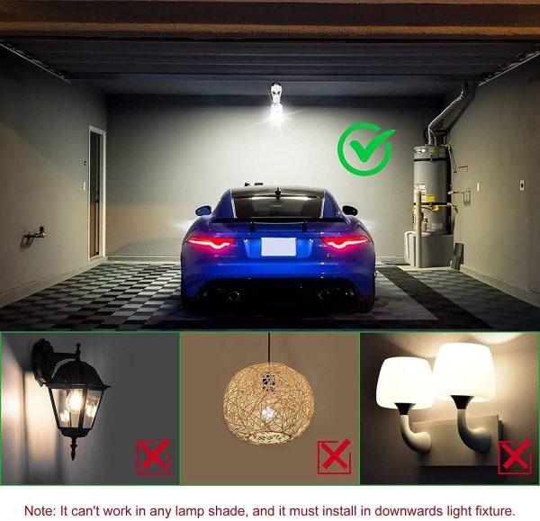 Motion Sensor Light Socket – Auto On/Off Dusk to Dawn Sensor – Energy Saving Smart Bulb Holder