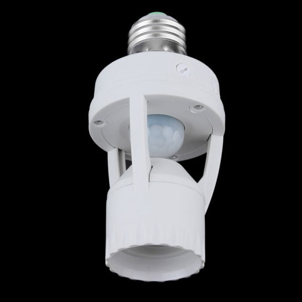 Motion Sensor Light Socket – Auto On/Off Dusk to Dawn Sensor – Energy Saving Smart Bulb Holder