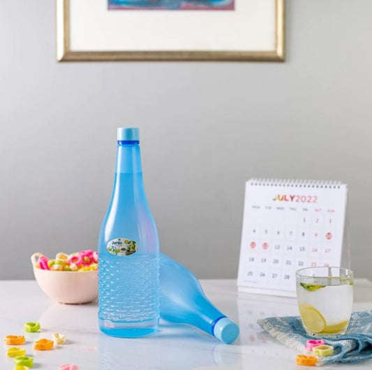 Pack of 4 Plastic Jumbo Water Bottles (Random Color) – 1.2 Liter Each