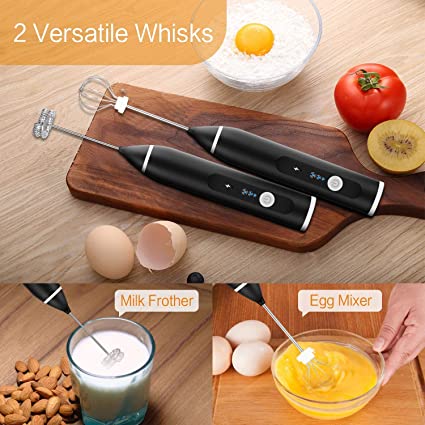 Rechargeable Electric Coffee Mixer – 3-Speed Milk Frother & Egg Beater | Handheld USB Whisk for Coffee, Lattes, Cappuccinos, & More