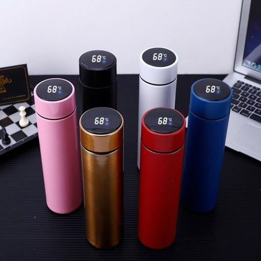 Smart LED Temperature Display Thermo Flask – Vacuum Insulated Stainless Steel Water Bottle | Hot & Cold Drink Bottle (Random Color)