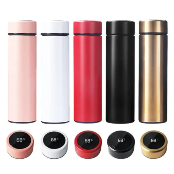 Smart LED Temperature Display Thermo Flask – Vacuum Insulated Stainless Steel Water Bottle | Hot & Cold Drink Bottle (Random Color)